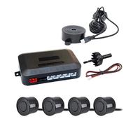 Kit sensore di parcheggio universale per auto con 4 sensori cicalino da 22 mm di retromarcia di backup radar di allarme sonoro indicatore sonda monitor parcheggio radar retromarcia radar (nero)