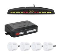 Kit Sensore Parcheggio Radar Retromarcia Posteriore Auto Display Retroilluminato 22 Mm Dispositivo Allarme Sicurezza Monitoraggio Sensori Di Parcheggio(bianca)