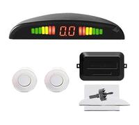 Kit Sensore Parcheggio Radar Retromarcia Posteriore Auto Schermo 22 Mm Indicatore Avviso Acustico 8 Colori 2/4 Sensori Di Parcheggio(White 2 Sensors)
