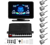 Kit sensori parcheggio Sensore Parcheggio Auto Radar Retromarcia Supporto Anteriore Posteriore Avviso Acustico/cicalino Con 8 Sensori Rilevamento Distanza