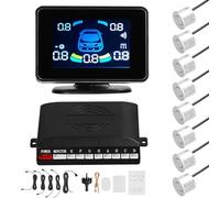 Kit sensori parcheggio Sensore Parcheggio Auto Radar Retromarcia Supporto Anteriore Posteriore Avviso Acustico/cicalino Con 8 Sensori Rilevamento Distanza