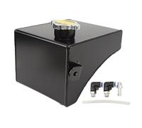 Kit Serbatoio di Troppo Pieno del Liquido di Raffreddamento, Serbatoio del Radiatore del Liquido di Raffreddamento, Kit Serbatoio di Espansione di Troppo Pieno del Radiatore in Alluminio(nero)