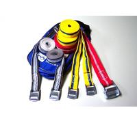 KIT SERIE 5 PZ CINGHIA A CRICCHETTO FASCIA ANCORAGGIO NASTRO POLIESTERE PER AUTO