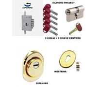 KIT SERRATURA 90128 E. 70 MM. - CILINDRO - DEFENDER - MOSTRINA INTERNA