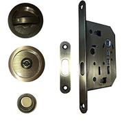 Kit Serratura Bronzo Bronzata per Porta Porte Scorrevole Incasso Scomparsa