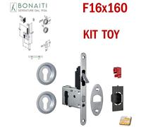 KIT SERRATURA EASY GANCIO PER PORTA SCORREVOLE SCRIGNO BONAITI G500 Front 16x160