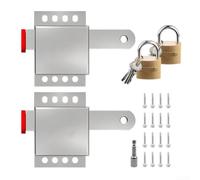 Kit Serratura Garage Acciaio 2 Anti-effrazione Kit Serratura | Acciaio galvanizzato per robusto, effrazione, durata lunga, per ideale sicurezza casa