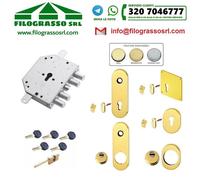 KIT SERRATURA PORTA BLINDATA A CILINDRO EUROPEO PER CR 2251/28