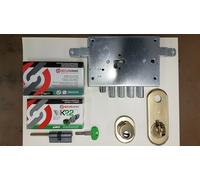 KIT SERRATURA PORTA BLINDATA CILINDRO EUROPEO ANTIBUMPING 4 PERNI MOTTURA