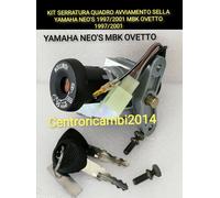KIT SERRATURA QUADRO AVVIAMENTO SELLA YAMAHA NEO'S 1997/2001 MBK OVETTO 97/01