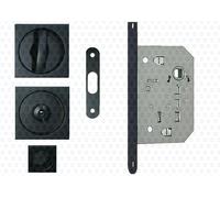 KIT SERRATURA QUADRO NERO BIANCO PER PORTA PORTE SCORREVOLE A SCRIGNO INCASSO