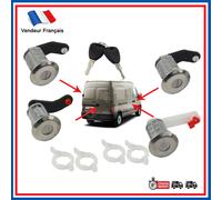 Kit Completo Serratura Cilindro Porta Fronte Retro Laterale per Master Movano