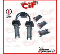 KIT SERRATURE 5 CILINDRETTI SERRATURA 2 CHIAVI PIAGGIO VESPA PK100 S Automatica