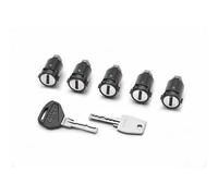 Kit Serrature di Sicurezza Smart, Set di 5 Cilindri Per 5 Valigie con 2 Chiavi, Nero chiave di riserva metallica e nottolino cifrato