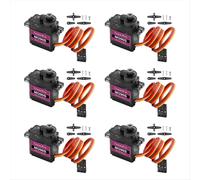 Kit servomotore Micro-Type da 6 pezzi - Servo con ingranaggi in metallo Micro-Type per elicottero/auto/barca RC