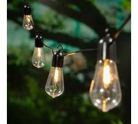 KIT SET 10 PZ Lampadine Solari Luce Calda Catena Luminosa Da Esterno 4.5 Metri