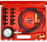 Kit Set 12 Pezzi Strumenti Tester Pressione Olio Motore Manometro 0 - 10 Bar