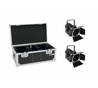 Kit Set 2x Spot LED THA-40PC nero con custodia flightcase