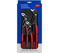 KIT SET 3 PINZE PINZA A PAPPAGALLO REGOLABILE KNIPEX COBRA 180 250 300 mm
