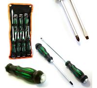 KIT SET 7 CACCIAVITI CACCIAVITE A CROCE E TAGLIO CON MANICO AD IMPATTO