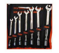 KIT SET 7 CHIAVI COMBINATE POLIGONALI SNODATE A BUSSOLA PIEGHEVOLE IN ACCIAIO