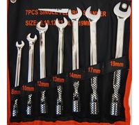 KIT SET 7 CHIAVI COMBINATE POLIGONALI SNODATE A BUSSOLA PIEGHEVOLE IN ACCIAIO