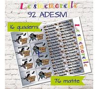 Kit Set 90 Etichette Adesive personalizzate con nome e ''UOMO PIPISTRELLO'' materie per bambini a scuola asilo ed elementari, Adesivi per Materiale scolastico, Quaderni, Matite, Penne
