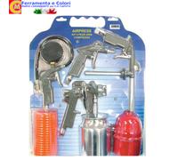 Kit Set Accessori per Compressore Aria Compressa 5pz Tubo Pistola Gonfiaggio Sof