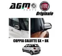 KIT SET CALOTTE CROMATE SPECCHIETTI ESTERNI SX + DX ORIGINALE FIAT 500L 50926890