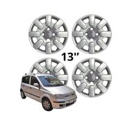 KIT SET COPPE RUOTA COPRICERCHI 13" BORCHIE PER FIAT PANDA 169 DAL 2008