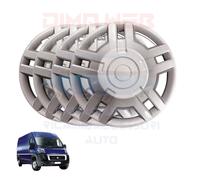 KIT SET COPPE RUOTA COPRICERCHI PER FIAT DUCATO DAL 2009 15" LOGO ROSSO BORCHIE