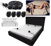 KIT SET costrittivo completo letto bondage SEXY POLSINI E CAVIGLIERE A GANCIO