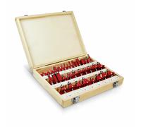 KIT SET DI 35 FRESE FRESA FRESATRICE PUNTE PER LEGNO PANTOGRAFO CON GAMBO DA 8MM