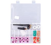 Kit set di attrezzi per ugello per ugelli di vetro di saldatura TIG Ideale per WP17 18 26 saldatura, uso affidabile e installazione conveniente
