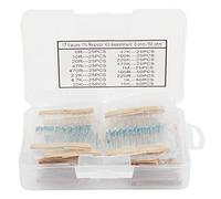 Kit set di resistori per film in metallo per componenti elettronici tolleranza all'1% per lavorare con l'elettronica e lo shop 525pcs 1/4w 17 valori