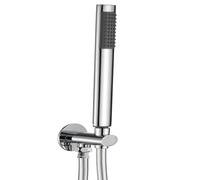 Kit Set Doccia Ottone Cromato Completo di Supporto Presa Acqua Con Flessibile E Doccetta Ovale - : , CONFEZIONE: 2 pz.