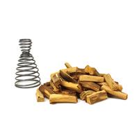 Kit Set Incenso Palo Santo 50 Bastoncini di Legno Naturale 5 cm + Porta Supporto