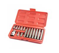 KIT SET INSERTI CHIAVI BUSSOLE TORX 15 PZ HEX 1/2" H10 PROFESSIONALE 15 PZ TORX