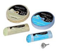 Kit set lucidatura metalli per alluminio acciaio inox pasta abrasiva lux metal
