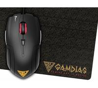 KIT SET MOUSE GAMING MOUSE OTTICO 6 TASTI USB 3200 DPI E MOUSE PAD GAMDIAS MMO