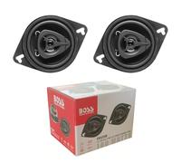 KIT SET PER BOSS AUDIO SYSTEMS CH3220B 2 altoparlanti coassiali neri a 2 vie 8,9 cm 89 mm 3,5" di diametro da 70 watt rms e 140 watt max, 4 ohm, sospensione in gomma, coppia