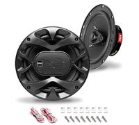 KIT SET PER BOSS AUDIO SYSTEMS CH6530B 2 altoparlanti coassiali a 3 vie da 16,5 cm 6,5" 150 watt rms 300 watt max sospensioni in gomma, a coppia + 5 sticker omaggio