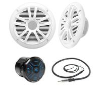 KIT SET PER BOSS AUDIO SYSTEMS MG250W.6, kit marino con ricevitore bluetooth MGR250B, waterproof, 1 coppia di altoparlanti MR6W e 1 dipole antenna MRANT10, per mare, barca, piscina, 1 kit