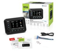 KIT SET PER BOSS AUDIO SYSTEMS MGV550B, 1 stereo marino ricevitore AM/FM, gauge digital media receiver, bluetooth integrato, waterproof, 1 pezzo + accessori
