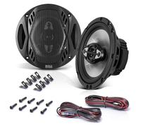 KIT SET PER BOSS AUDIO SYSTEMS NX654 2 altoparlanti coassiali a 4 vie 6,5" 16,5 cm, 200 watt rms 400 watt max, 4 ohm, 87 db, con sospensione in gomma, a coppia + cavi di installazione omaggio
