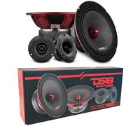 KIT SET PER DS18 PRO-X8.4BMPK, altoparlanti sistema a 2 vie 20 cm 200 mm 8", 275 watt rms 550 watt max, con 2 woofer e 2 tweeter, 4 ohm, per auto, kit a coppia