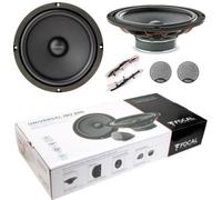 KIT SET PER FOCAL UNIVERSAL ISU200 ISU 200, a 2 vie da 20 cm 200 mm 8", da 80 watt rms 160 watt max, 4 ohm, 93 db, con 2 woofer, 2 tweeter, a coppia + accessori omaggio
