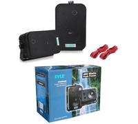 KIT SET PER PYLE PDWR40B, 2 casse impermeabili nere, 200 watt rms 400 watt max, 4 ohm, per piscina, barca, casa, ristorante, pizzeria, hotel, bar, pub, a coppia + cavi omaggio