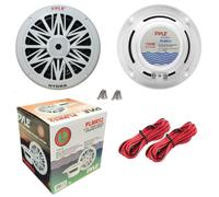 KIT SET PER PYLE PLMR52, 2 diffusori altoparlanti a 2 vie da 5,25" 13 cm 130 mm, 75 watt rms 150 watt max, impermeabili, interni, esterni, a coppia + cavi e viti omaggio