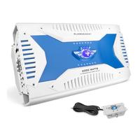 KIT SET PER PYLE PLMRA630BT 1 amplificatore marino 6 canali, classe ab, 2000 watt max, 4 x 175 + 2 x 400 watt rms a 2 ohm, barca, gommone, 1 pezzo + remote controller